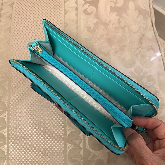 Kate Spade Blue Leather Wallet  Size 4 X 8 - Picture 4 of 5